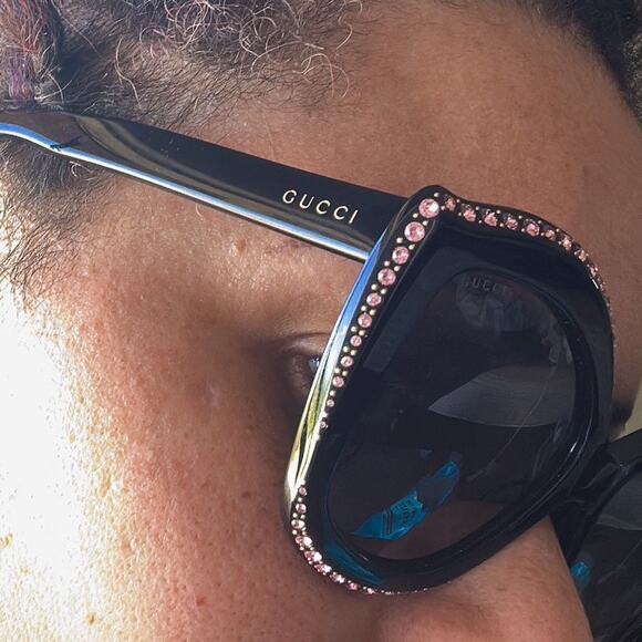 TRADE, DO NOT BUY Authentic Gucci Swarovski Crystal Bling Pink  Sunglasses - Picture 2 of 11